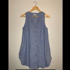 Umgee chambray stripe dress tunic. Medium